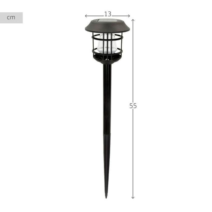 Set de bornes de jardin solaires Aktive 2 Pièces Acier inoxydable Plastique 13 x 55 x 13 cm (4 Unités) 3