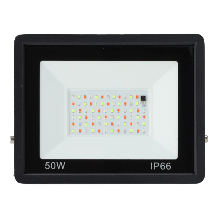 Projecteur LED RGBW 50W avec Télécommande, IP65, Polycarbonate, 120°, HO-ICRGBFL-50W 1