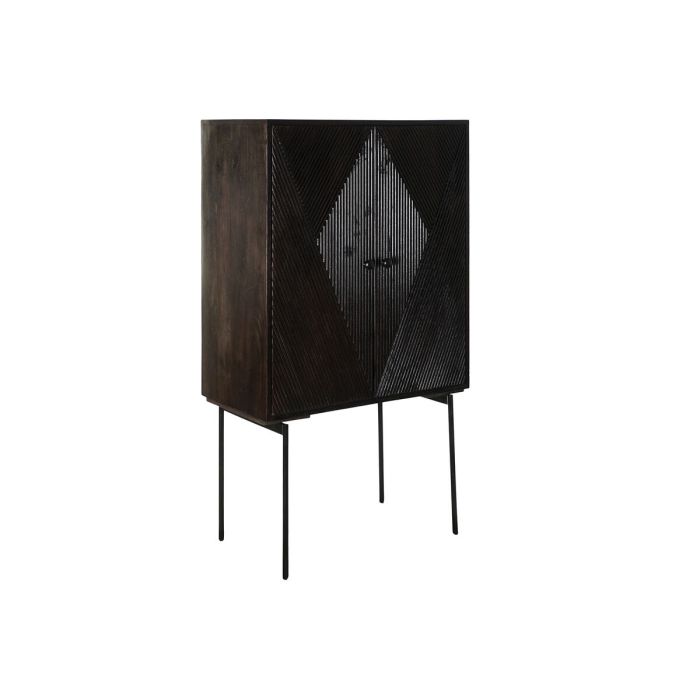 Buffet DKD Home Decor Noir Brun foncé Métal Bois de manguier 84 x 43 x 153,5 cm 8