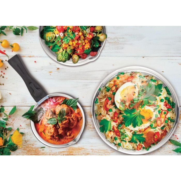 Batterie de cuisine - induction - ARTHUR MARTIN - AM0006 - acier inoxydable 18/10 - 10 pieces - poignée amovible 4 Batterie de cuisine - induction - ARTHUR MARTIN - AM0006 - acier inoxydable 18/10 - 10 pieces - poignée amovible 4