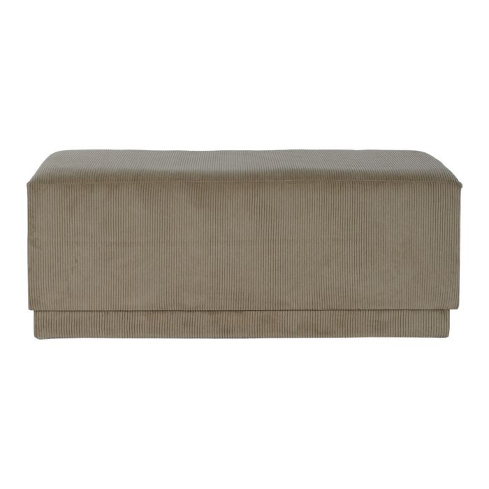 Banquette DKD Home Decor Marron Polyester Bois MDF 100 x 40 x 40 cm 1