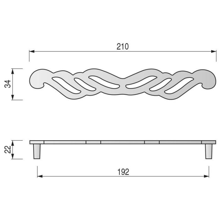 Moustache Tirador Zamak 192Mm. Elegir Acabado. Acabado Bronce Herrajes Alk 1 Moustache Tirador Zamak 192Mm. Elegir Acabado. Acabado Bronce Herrajes Alk 1