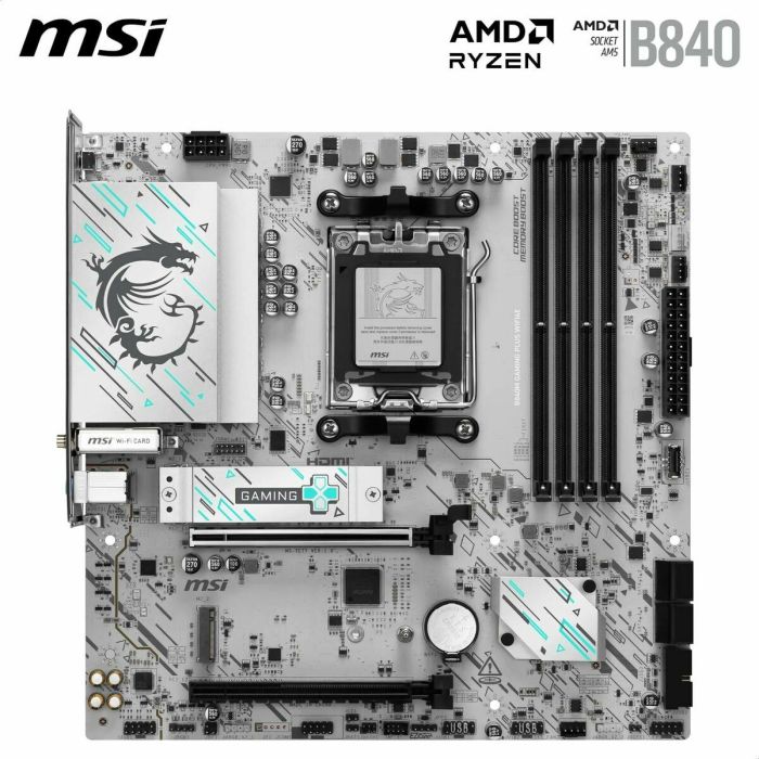 Carte Mère MSI B840M GAMING PLUS WIFI6E AMD AM5 AMD 6