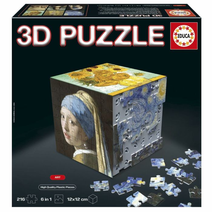 Puzzle Educa Arte en Cubo 36 Pièces 216 Pièces (6 Unités) 11