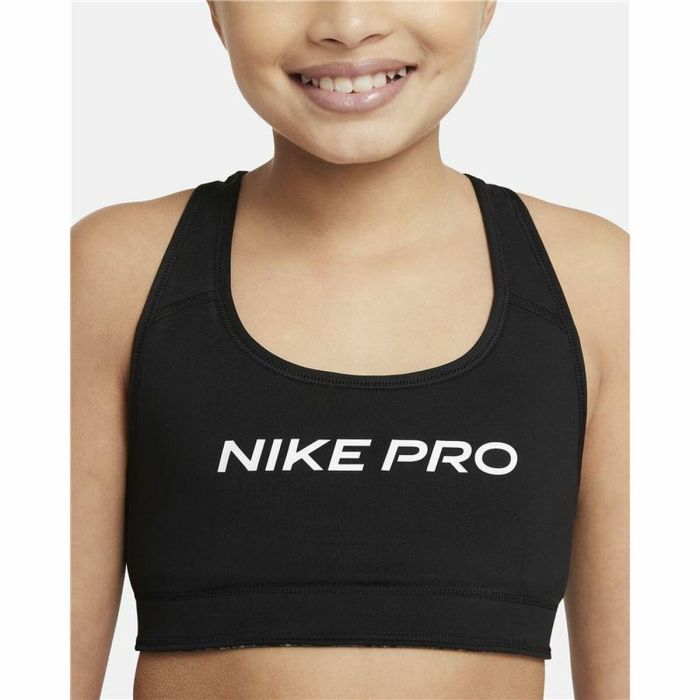 Soutien-gorge de Sport Nike Dri-FIT Swoosh Noir/Vert Enfant 3