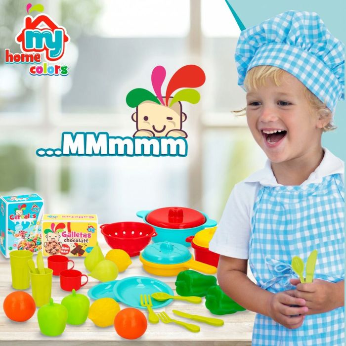 Set de jouets alimentaires Colorbaby Linge et ustensiles de cuisine 31 Pièces (6 Unités) 3