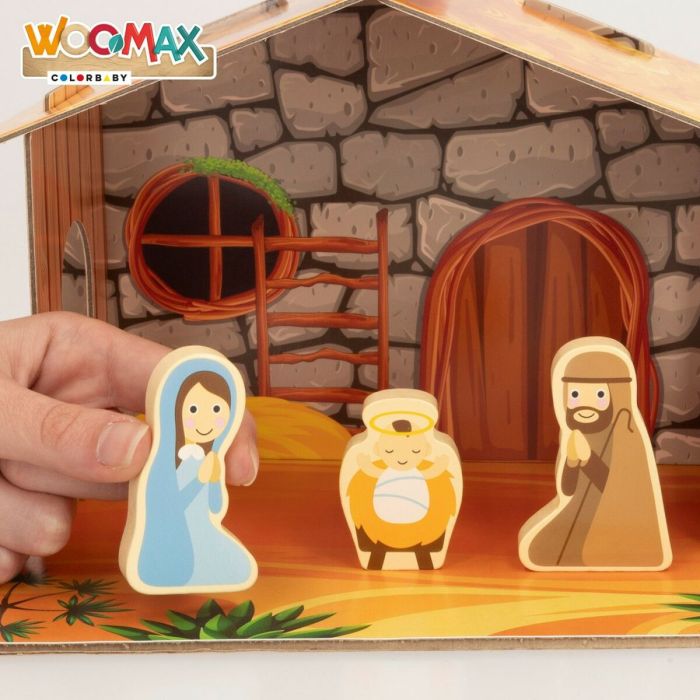 Crèche de Noël Woomax Bois Carton 22 x 16 x 12 cm 11 Pièces 5