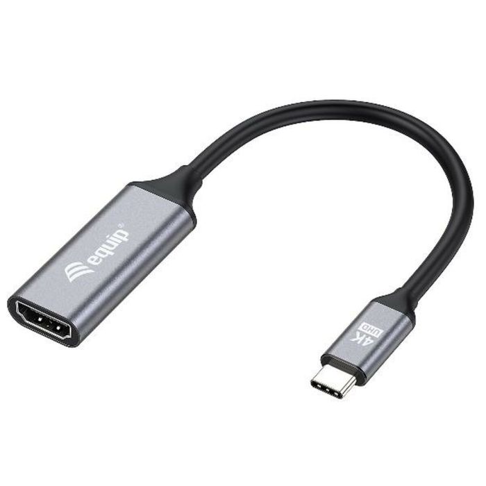 EQUIP Adaptateur USB-C vers HDMI 2.0 4K 60Hz 0.15m Noir/Gris