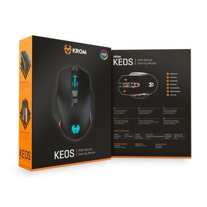 Souris Gaming avec LED Krom Keos 6400 dpi Noir 4