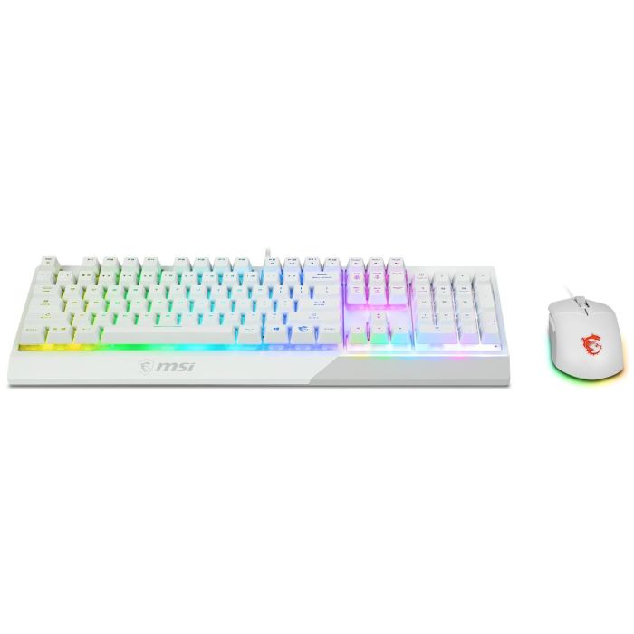 clavier et souris MSI Vigor GK30 Espagnol Qwerty Blanc 1