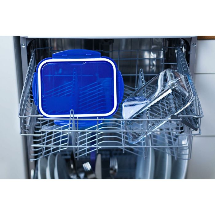 Récipient de Conservation des Aliments Pyrex Bleu Transparent Rectangulaire 12 Récipient de Conservation des Aliments Pyrex Bleu Transparent Rectangulaire 12