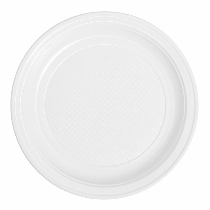 Lot d'assiettes réutilisables Maxi Products Blanc Plastique 100 Pièces 8