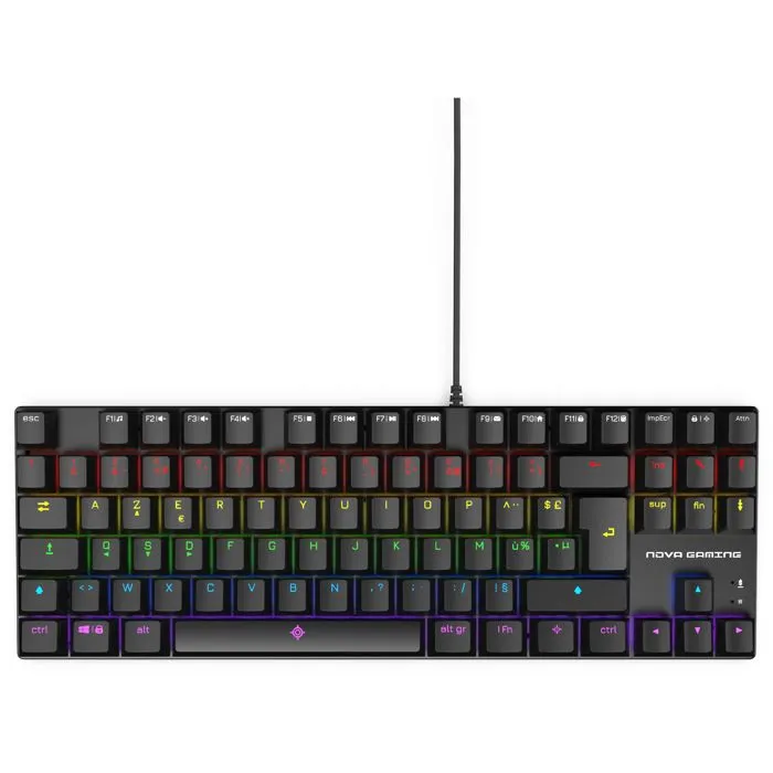 Nova Gaming Sculptor - Clavier mécanique gamer TKL compact sans pavé numérique, switches mécaniques, rétroéclairage LED RGB personnalisable, pour jeu compétitif et setup minimaliste Nova Gaming Sculptor - Clavier mécanique gamer TKL compact sans pavé numérique, switches mécaniques, rétroéclairage LED RGB personnalisable, pour jeu compétitif et setup minimaliste