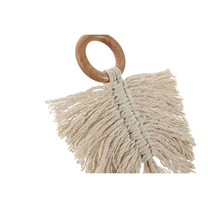 Rond de serviette Home ESPRIT Naturel Acacia Macramé 13 x 1 x 18 cm 4 Pièces 2