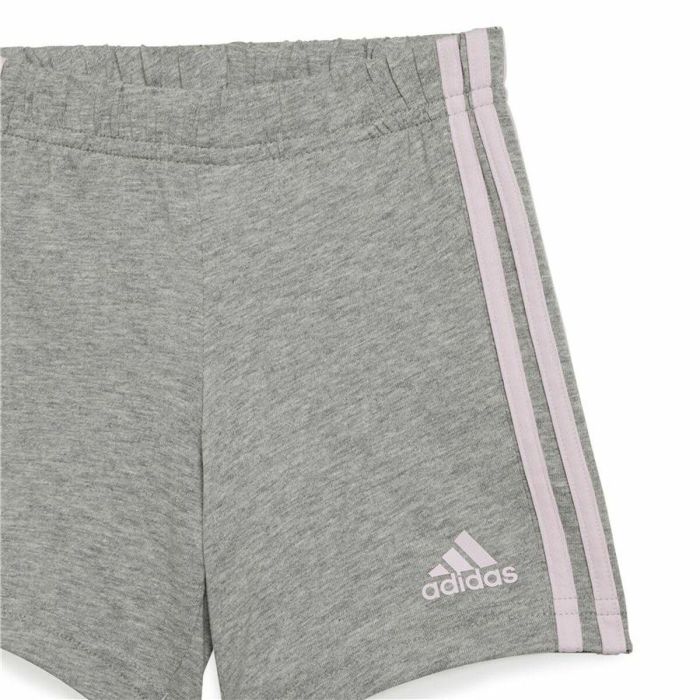 Ensemble de Sport pour Bébé Adidas I Lin Co Set Gris Rose 1 Ensemble de Sport pour Bébé Adidas I Lin Co Set Gris Rose 1