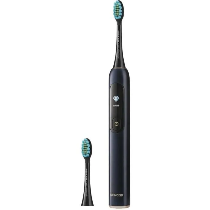 Sencor SOC 5010BL - Brosse à dents électrique avec capteur de pression, 4 modes, 38000 oscillations/min, recharge USB-C, 30 jours d'autonomie, étanche IPX7 Sencor SOC 5010BL - Brosse à dents électrique avec capteur de pression, 4 modes, 38000 oscillations/min, recharge USB-C, 30 jours d'autonomie, étanche IPX7