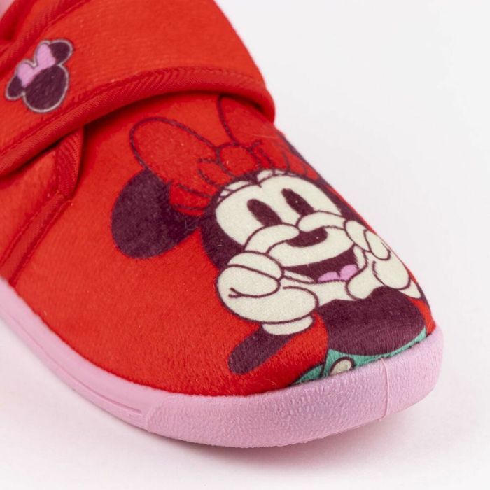 Chaussons Minnie Mouse Rouge Velcro 1 Chaussons Minnie Mouse Rouge Velcro 1