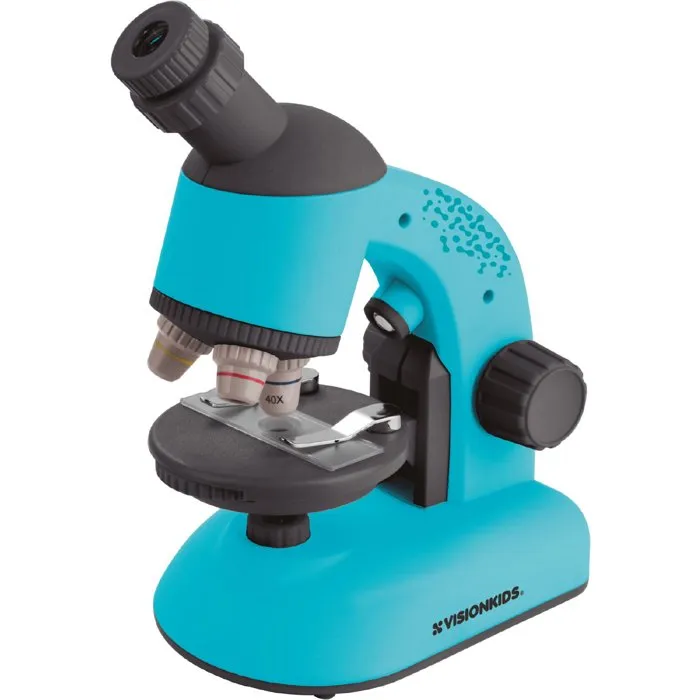 Microscope pour Enfants Vision Kids - dès 5 ans - avec Accessoires (Scalpel, Spatule, Support Téléphone) - Fonction Pivot 360° - Alimentation Piles AA - Bleu Microscope pour Enfants Vision Kids - dès 5 ans - avec Accessoires (Scalpel, Spatule, Support Téléphone) - Fonction Pivot 360° - Alimentation Piles AA - Bleu