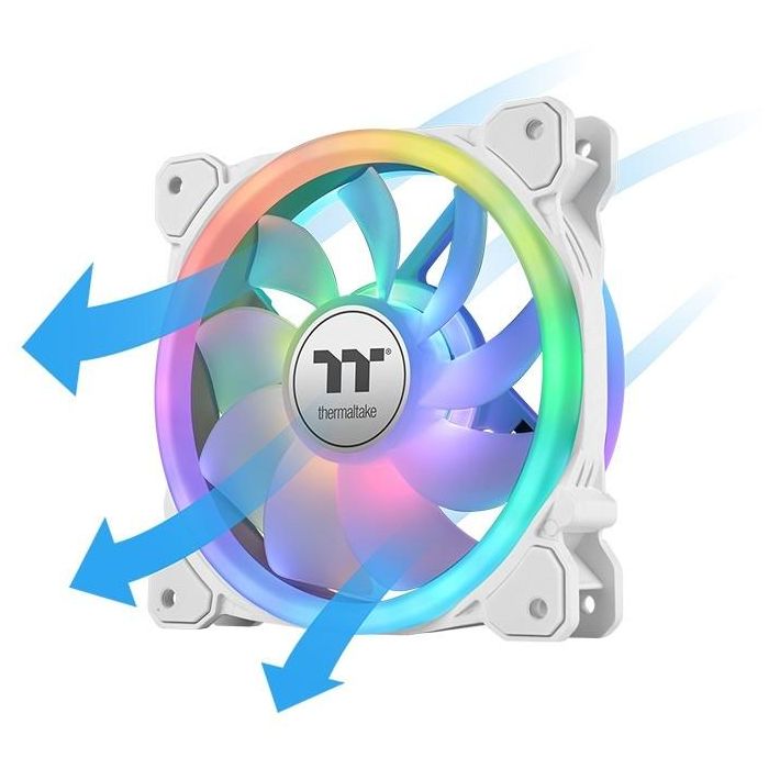 120mm Thermaltake SWAFAN 12 RGB Radiator Fan TT Premium Edition White 3 Pack 2 120mm Thermaltake SWAFAN 12 RGB Radiator Fan TT Premium Edition White 3 Pack 2