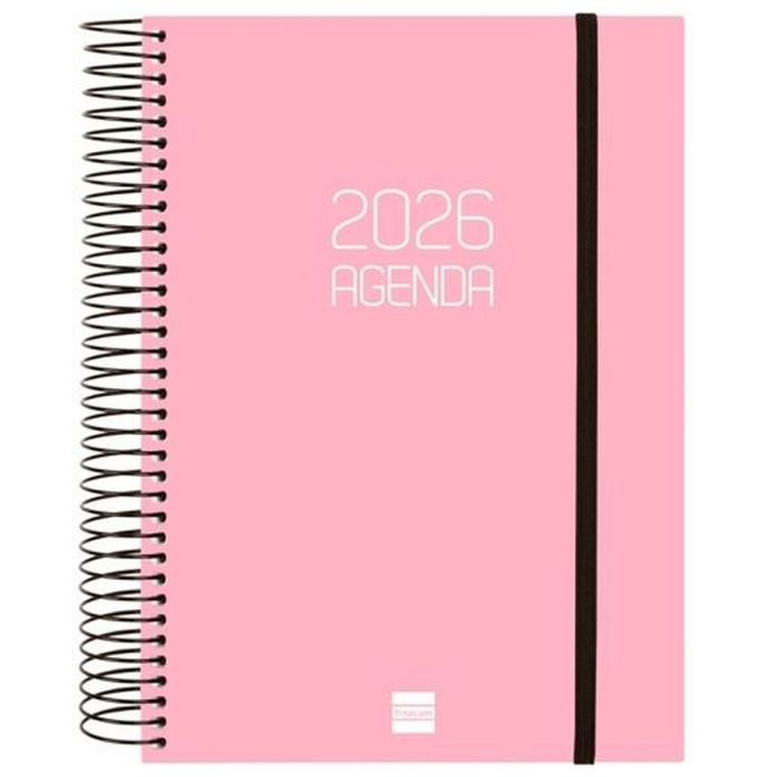 Agenda Finocam OPAQUE Rose A5 15,5 x 21,2 cm 2026