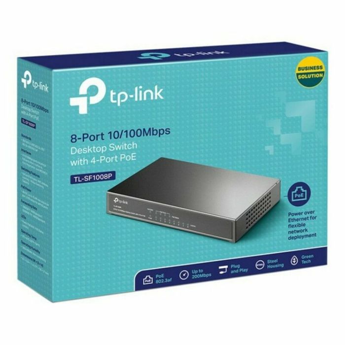 Commutateur Réseau de Bureau TP-Link TL-SF1008P RJ45 PoE 1.6 Gbps 1
