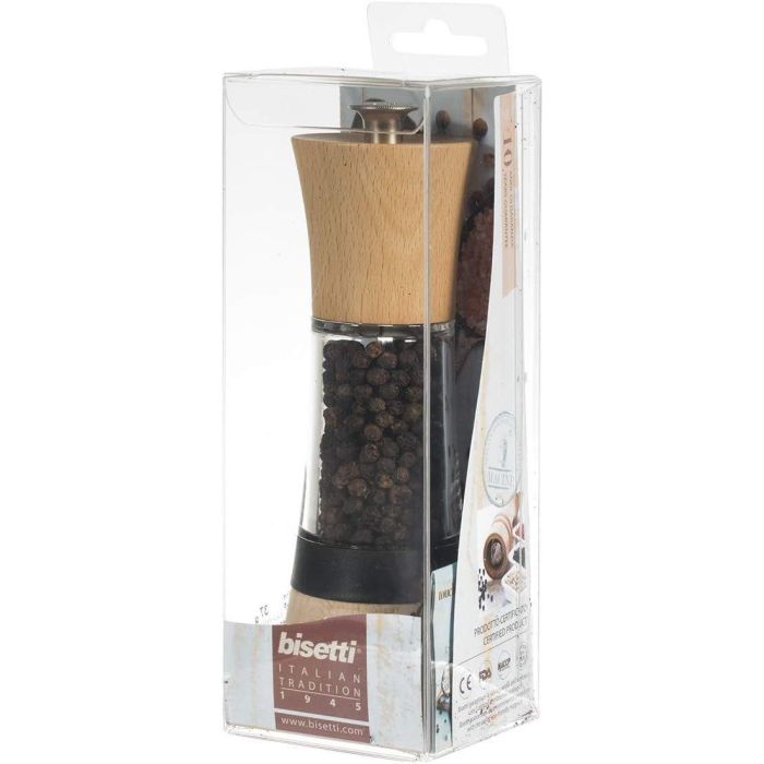 Moulin a poivre - BISETTI - PISA - 18 cm - Bois / Acryl 0 Moulin a poivre - BISETTI - PISA - 18 cm - Bois / Acryl 0