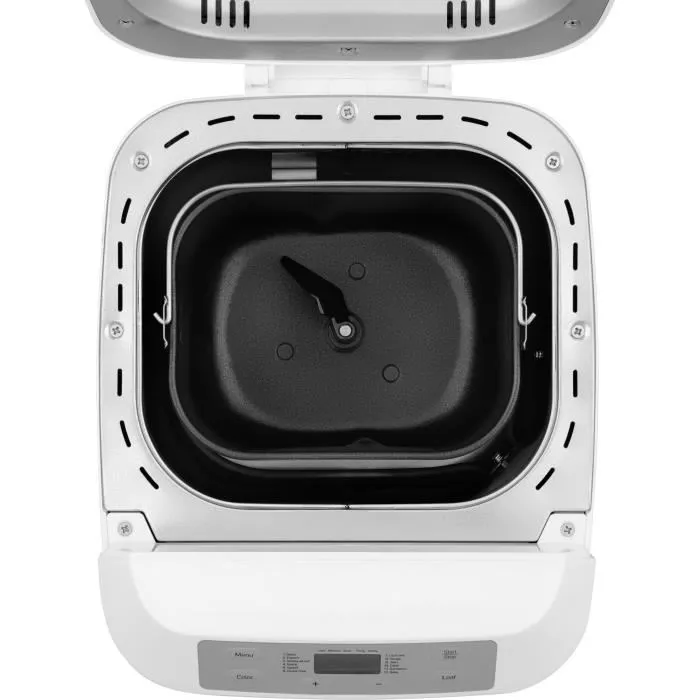 SENCOR SBR 1040WH - Machine à Pain 900 g, 10 Programmes, Écran LCD, Fonction Maintien au Chaud 60 min, Moule Antiadhésif Lavable - 550 W, Blanc