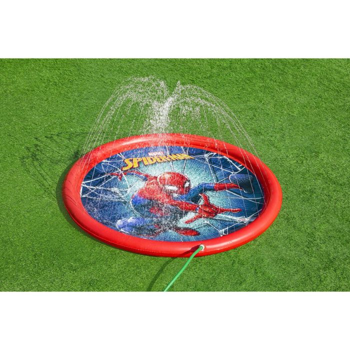 Bestway Piscine Gonflable avec Arroseur Spiderman D165 cm +2 Ans Jardin 98792 1