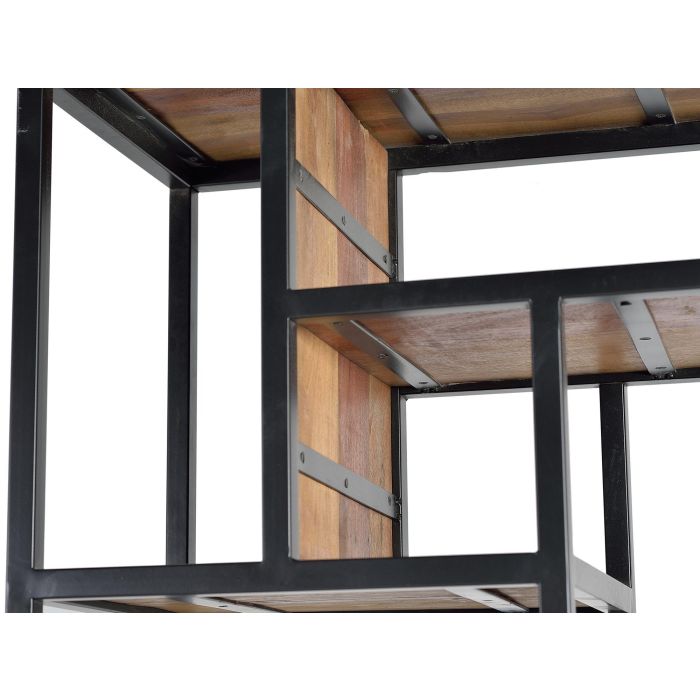 GINER Y COLOMER - Bibliothèque 1 porte battante en bois recyclé et métal noir - Noir et multicolore - 212 x 80 x 40 cm 3 GINER Y COLOMER - Bibliothèque 1 porte battante en bois recyclé et métal noir - Noir et multicolore - 212 x 80 x 40 cm 3