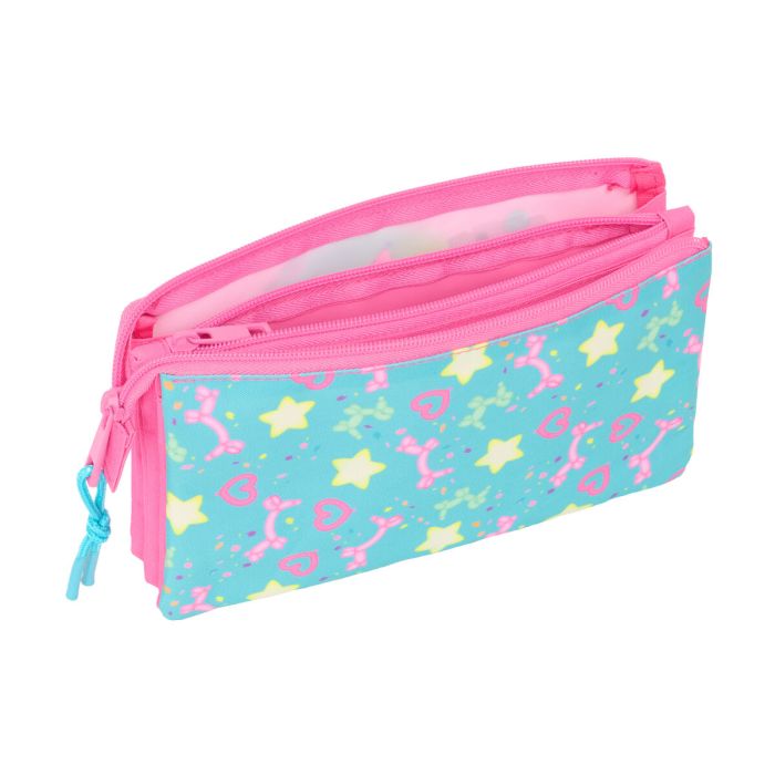 Trousse Fourre-Tout Triple Gabby's Dollhouse Confetti Rose Turquoise 22 x 12 x 3 cm 1 Trousse Fourre-Tout Triple Gabby's Dollhouse Confetti Rose Turquoise 22 x 12 x 3 cm 1