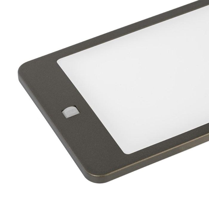 Lámpara Paneled 5W Acabados Mocca O Negro. Con Sensor Ir O Pir Acabado Mocca Tipo Sensor Pir Herrajes Alk 1