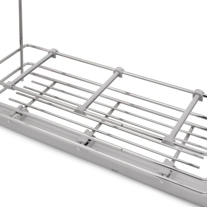 Emuca porte-bouteilles extractible SupraMax avec fermeture à amortie, gauche, 3 plateaux, module 200mm, Acier, Chromé 4