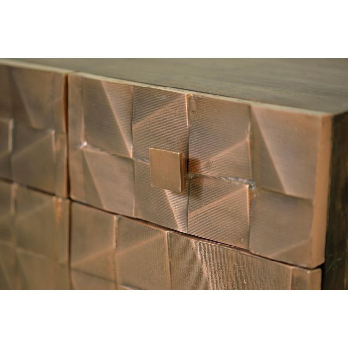 Giner y Colomer Buffet en bois massif de manguier avec ornements en bronze, 4 portes et 4 tiroirs, couleur marron foncé 5 Giner y Colomer Buffet en bois massif de manguier avec ornements en bronze, 4 portes et 4 tiroirs, couleur marron foncé 5