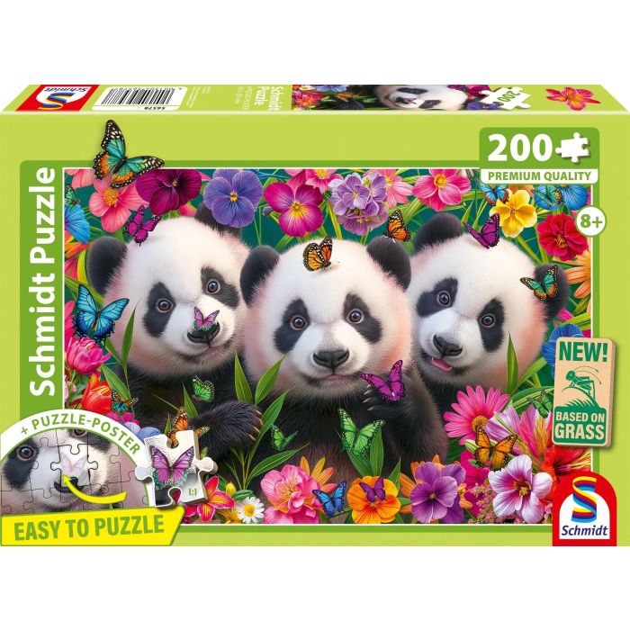 Schmidt Spiele Puzzle 200 pièces Panda Trio - Paysage magnifique - À partir de 8 ans Schmidt Spiele Puzzle 200 pièces Panda Trio - Paysage magnifique - À partir de 8 ans