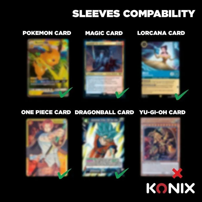 Konix - Sleeves de protection mattes 66 x 91 mm pour Magic The Gathering, Pokémon - 100 pochettes - Rose lavande pour collection et tournoi