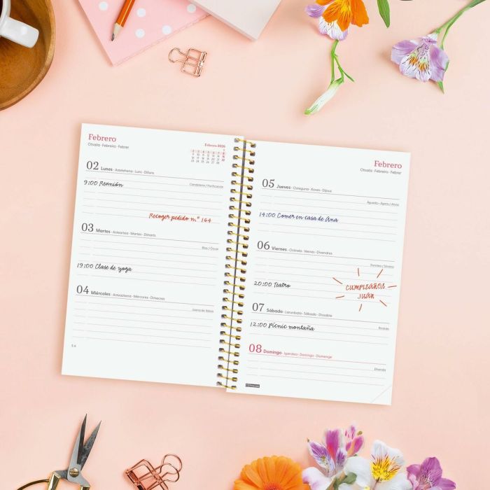 Agenda Finocam DESIGN COLLECTION Flora 11,7 x 18,1 cm 2026 2