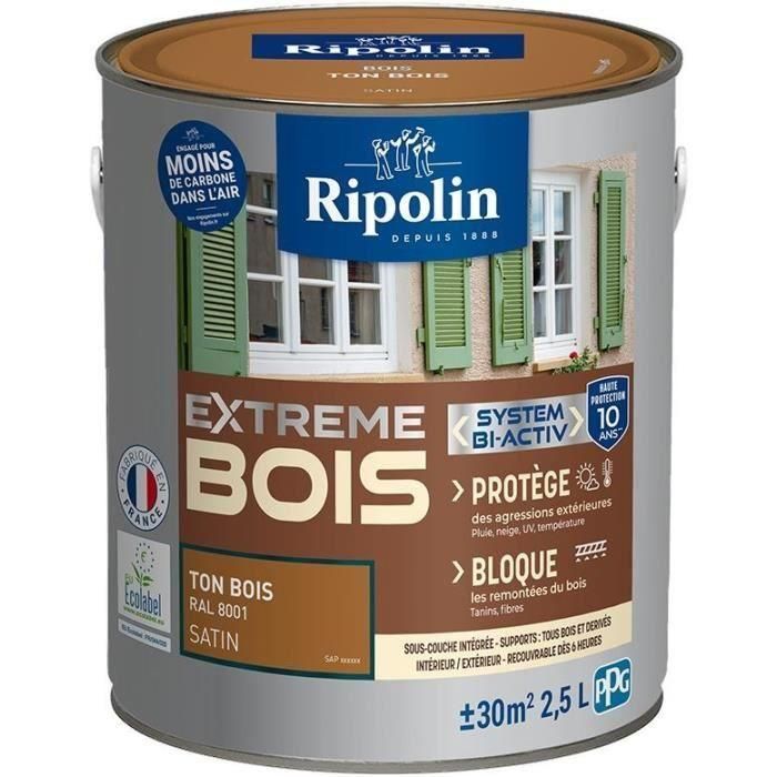 Ripolin Protection Extreme Bois Ton Bois Ral 800 Satin 2,5 L 0 Ripolin Protection Extreme Bois Ton Bois Ral 800 Satin 2,5 L 0
