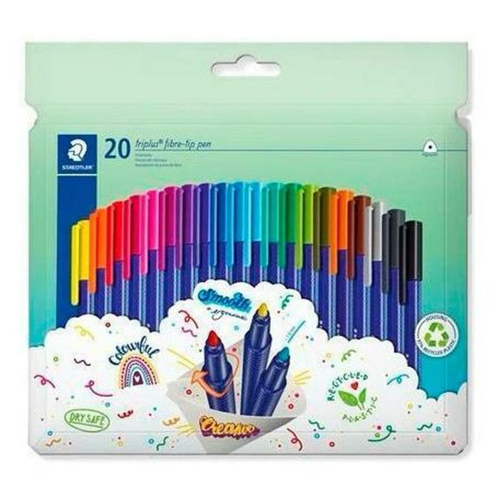 Ensemble de Marqueurs Staedtler TRIPLUS COLOR Multicouleur 20 Pièces (10 Unités) 1