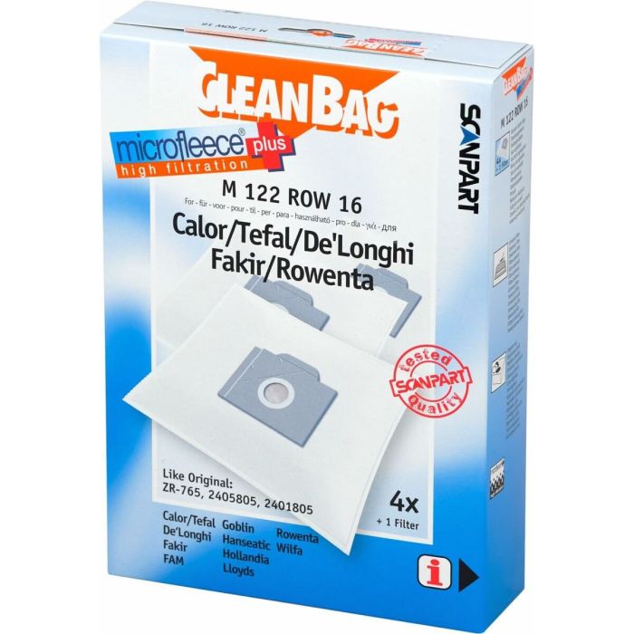 Sac de Rechange pour Aspirateur Scanpart 122 ROW 16 ROWENTA