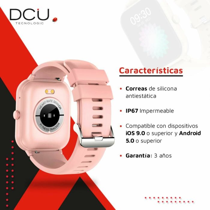 Montre intelligente DCU CURVED GLASS PRO Rose 2