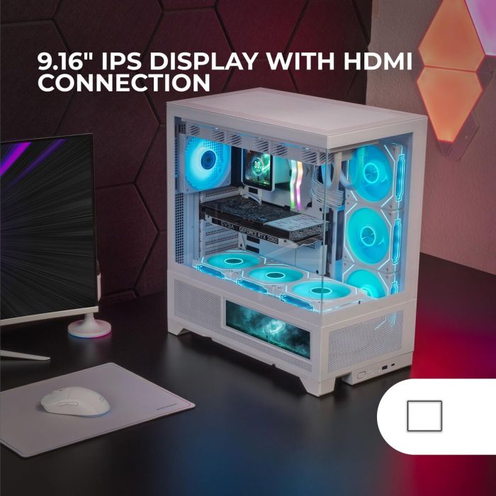 Boîtier ATX semi-tour Mars Gaming MCLCDXW Blanc 8 Boîtier ATX semi-tour Mars Gaming MCLCDXW Blanc 8