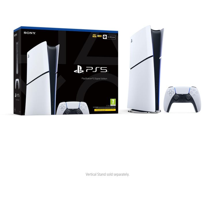 Sony PlayStation 5 Slim Digital Edition black white 0 Sony PlayStation 5 Slim Digital Edition black white 0
