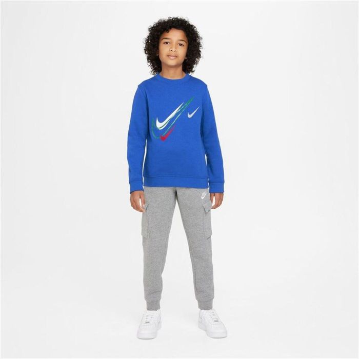 Sweat sans capuche enfant Nike NSW SOS FLC CREW Bleu 1 Sweat sans capuche enfant Nike NSW SOS FLC CREW Bleu 1