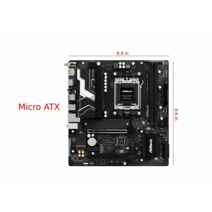 Carte Mère ASRock B850M-X R2.0 AMD B850 AMD AM5 5 Carte Mère ASRock B850M-X R2.0 AMD B850 AMD AM5 5