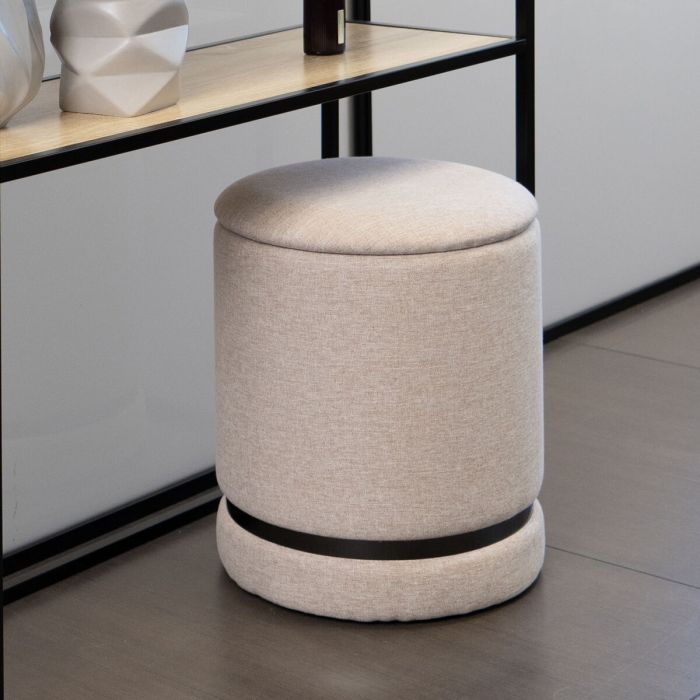 Pouf Vinthera Moa Beige Bois 32 x 40 cm (2 Unités) 2