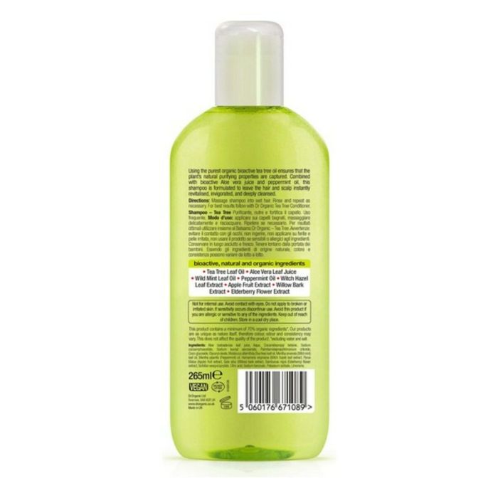 Shampoing Purifiant Bioactive Organic Dr.Organic Bioactive Organic 265 ml 1