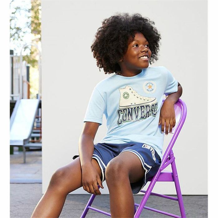 T shirt à manches courtes Enfant Converse Script Sneaker Gfx Bleu ciel 1 T shirt à manches courtes Enfant Converse Script Sneaker Gfx Bleu ciel 1