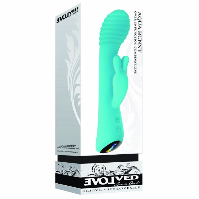 Vibrateur G-Spot Evolved Bunny Bleu 1 Vibrateur G-Spot Evolved Bunny Bleu 1