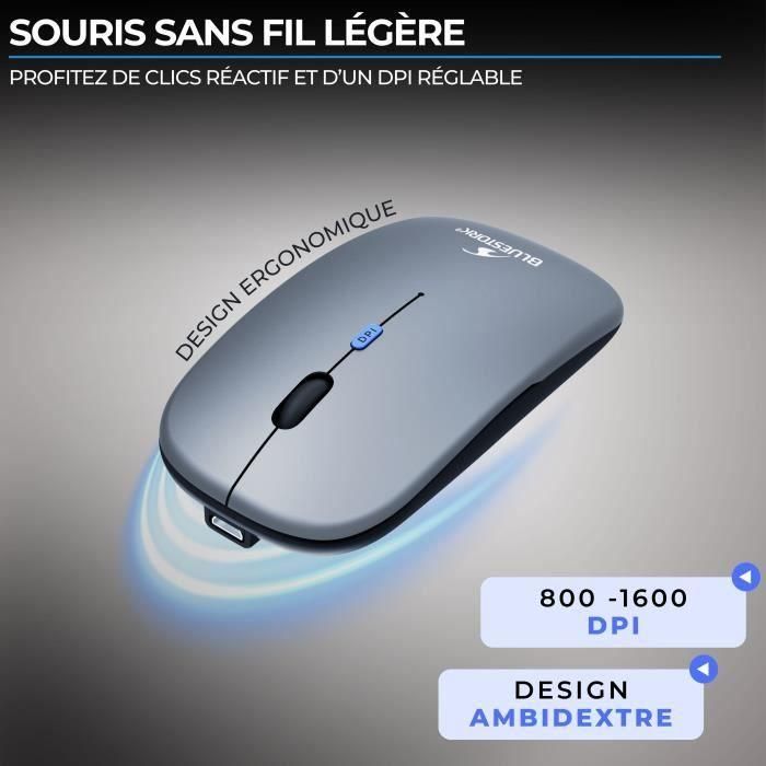 Ensemble Clavier Souris sans fil - BLUESTORK - Pack Mini - Bluetooth & Dongle - Ultra fin et léger - Nomade Télétravail 5