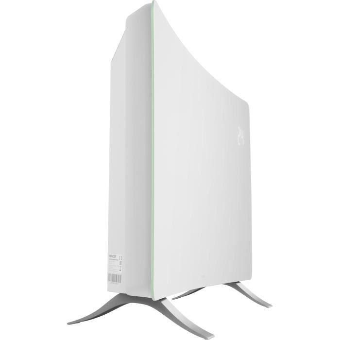 Sencor Radiateur Intelligent Wi-Fi SCF 4740WH Blanc, 2400 W, Thermostat, Écran LED, Commande par Application, 2 Niveaux de Puissance, Montage Mural ou sur Pieds